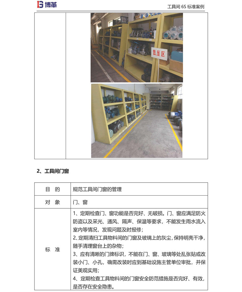 工具間6S改善現場